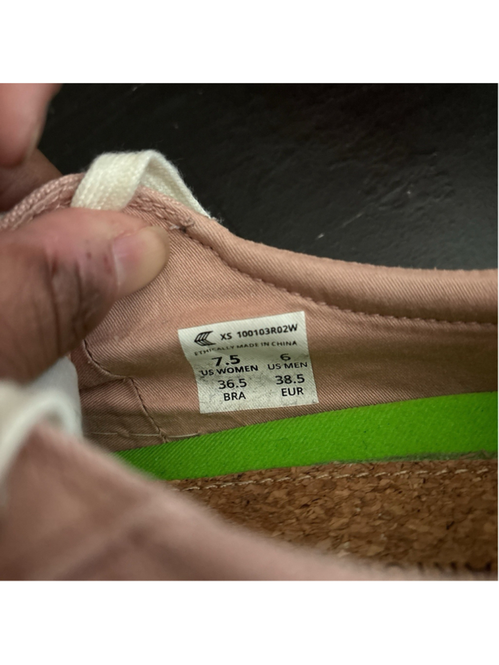 Cariuma OCA Low Women's 7.5 Pink Canvas Cork Sustainable Sneakers EU 38.5 - Picture 11 of 11